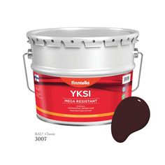 Краска-консилер с эффектом бархата YKSI, ультраматовая, цвет RAL3007 , 9л Finntella