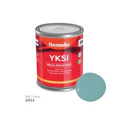 Краска-консилер с эффектом бархата YKSI, ультраматовая, цвет RAL6034 , 0,9л Finntella