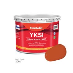 Краска-консилер с эффектом бархата YKSI, ультраматовая, цвет RAL2001 , 2,7л Finntella