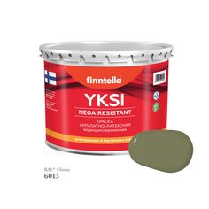 Краска-консилер с эффектом бархата YKSI, ультраматовая, цвет RAL6013 , 2,7л Finntella
