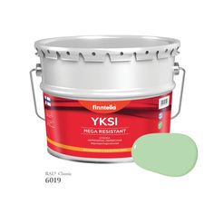 Краска-консилер с эффектом бархата YKSI, ультраматовая, цвет RAL6019 , 9л Finntella