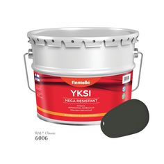 Краска-консилер с эффектом бархата YKSI, ультраматовая, цвет RAL6006 , 9л Finntella