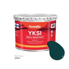Краска-консилер с эффектом бархата YKSI, ультраматовая, цвет RAL6004 , 2,7л Finntella