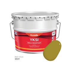 Краска-консилер с эффектом бархата YKSI, ультраматовая, цвет RAL1027 , 9л Finntella