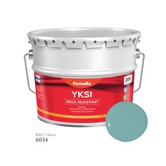 Краска-консилер с эффектом бархата YKSI, ультраматовая, цвет RAL6034 , 9л Finntella