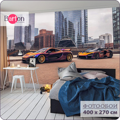 Фотообои флизелиновые 3d Bartonwall Машина 400х270 см M10904