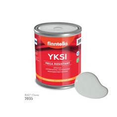 Краска-консилер с эффектом бархата YKSI, ультраматовая, цвет RAL7035 , 0,9л Finntella