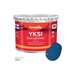 Краска-консилер с эффектом бархата YKSI, ультраматовая, цвет RAL5019 , 2,7л Finntella