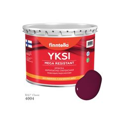 Краска-консилер с эффектом бархата YKSI, ультраматовая, цвет RAL4004 , 2,7л Finntella