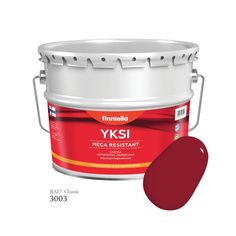 Краска-консилер с эффектом бархата YKSI, ультраматовая, цвет RAL3003 , 9л Finntella
