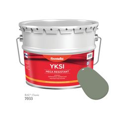 Краска-консилер с эффектом бархата YKSI, ультраматовая, цвет RAL7033 , 9л Finntella