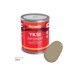 Краска-консилер с эффектом бархата YKSI, ультраматовая, цвет RAL1019 , 0,9л Finntella