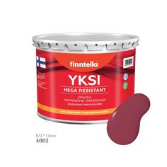 Краска-консилер с эффектом бархата YKSI, ультраматовая, цвет RAL4002 , 2,7л Finntella