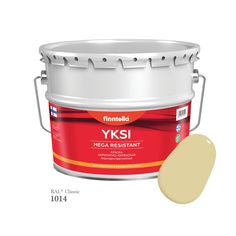 Краска-консилер с эффектом бархата YKSI, ультраматовая, цвет RAL1014 , 9л Finntella