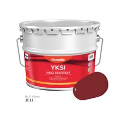 Краска-консилер с эффектом бархата YKSI, ультраматовая, цвет RAL3011 , 9л Finntella