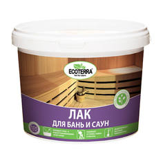 Лак для бань и саун водный ECOTERRA 2,5 кг /6