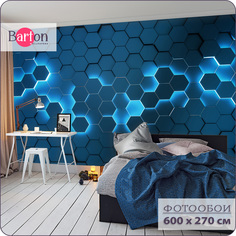 Фотообои флизелиновые 3d Bartonwall Соты 600х270 см M22606