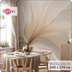 Фотообои флизелиновые 3d Bartonwall Абстракция Цветы 300х270 см M24003