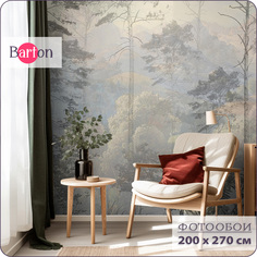 Фотообои на стену флизелиновые 3d Bartonwall Природа Туманный лес 200х270 см N15802