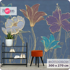 Фотообои флизелиновые 3d Bartonwall Цветы 300х270 см M20303