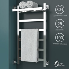 Водяной полотенцесушитель Onix Moon Plus Left 400x800 с полкой левое полный комплект