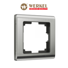 Рамка для розетки / выключателя на 1 пост Werkel W0011602 Metallic глянцевый никель металл