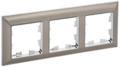 BRITE Рамка 3-местная РУ-3-Бр хром/никель IEK