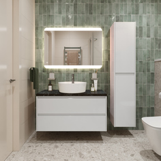 Тумба с раковиной BelBagno Kraft KRAFT80BO-KEPMNO-1306-SET со столешницей
