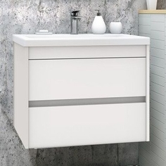 Тумба с раковиной Art&Max Family 75, подвесная, Bianco Lucido
