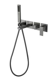 Смеситель для ванны скрытого монтажа Grocenberg GB5060BG Графит с Картриджем Kerox