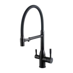 Смеситель для кухни Frap F4DW39MU8-CC6 с гибким изливом и подключением фильтра, черный