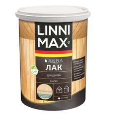 Лак для дерева Linnimax Аква, акриловый, шелковисто-матовый, 0,9 л