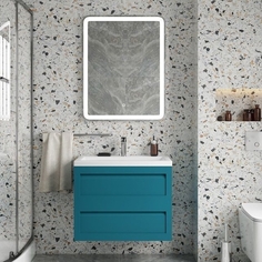 Мебель для ванной Art&Max Platino 75, подвесная, бирюзовая матовая