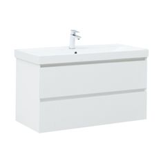 Тумба под раковину Aquanet Альтера 100 белый матовый