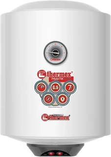Водонагреватель Thermex Praktik 30 V Slim, накопительный, 2.5кВт, 30л, белый эдэ001638
