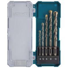 Набор сверл Makita по кирпичу, 5 шт. (4,5,6,8,10 мм) D-72877