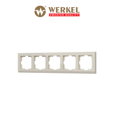 Рамка для розетки / выключателя на 5 постов Werkel W0051803 Stark слоновая кость пластик