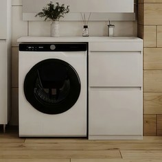 Тумба с раковиной Style Line Даллас Люкс 110 правая, напольная, под стиральную машину