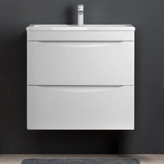 Тумба с раковиной Style Line Бергамо мини 60 подвесная белый антискрейч