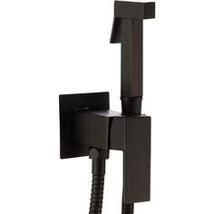 Встраиваемый однорычажный смеситель с гигиеническим душем Frap F7506-6 черный, латунь