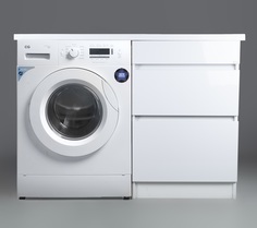 Тумба под стиральную машину BESTEX, 58x48х85 белый, под умывальник Даллас-120
