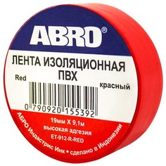 Лента Изоляционная 18 Мм. X 9,1 М. Толщина 0,12 Мм. Пвх Красная От -3c До +80c Abro Et-912