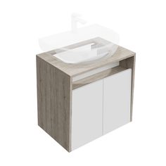 Тумба PRO подвесная 2 дверцы 60, белая глянцевая PRO.60.2/WHT Kerama Marazzi