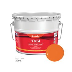 Краска-консилер с эффектом бархата YKSI, ультраматовая, цвет RAL2008 , 9л Finntella