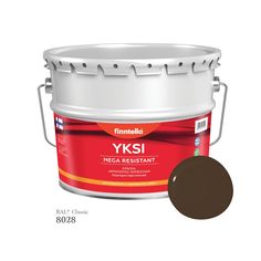 Краска-консилер с эффектом бархата YKSI, ультраматовая, цвет RAL8028 , 9л Finntella