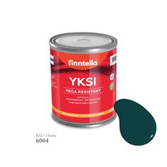 Краска-консилер с эффектом бархата YKSI, ультраматовая, цвет RAL6004 , 0,9л Finntella