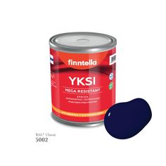 Краска-консилер с эффектом бархата YKSI, ультраматовая, цвет RAL5002 , 0,9л Finntella