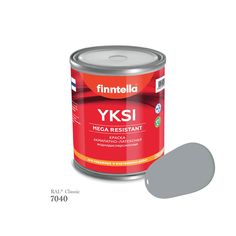Краска-консилер с эффектом бархата YKSI, ультраматовая, цвет RAL7040 , 0,9л Finntella