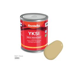 Краска-консилер с эффектом бархата YKSI, ультраматовая, цвет RAL1001 , 0,9л Finntella