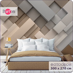 Фотообои флизелиновые 3d Bartonwall Геометрия 300х270 см M05103-B